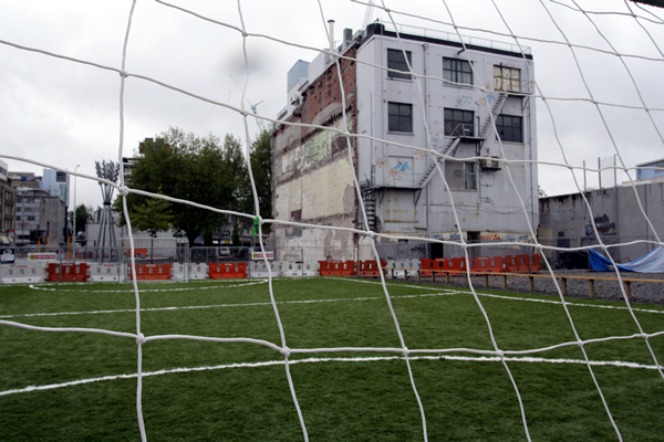 Gap Filler Soccer Pitch, Christchurch NZ after the earthquakes